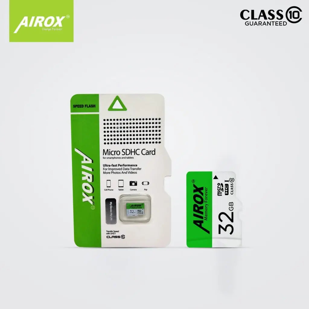 Airox Micro SDHC Card 2GB 4GB 8GB 16GB 32GB 64GB 128GB and 256GB Class 10 - Airox.pk