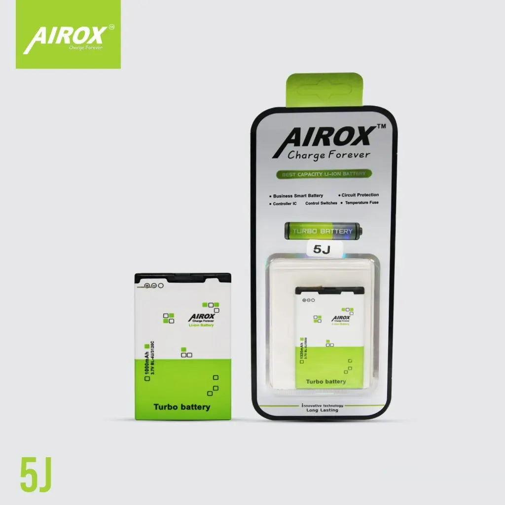 Airox Nokia battery business - Turbo 4C | 5C | 4U | 4UL | 4L | 5J | Nokia Batteries - Airox.pk