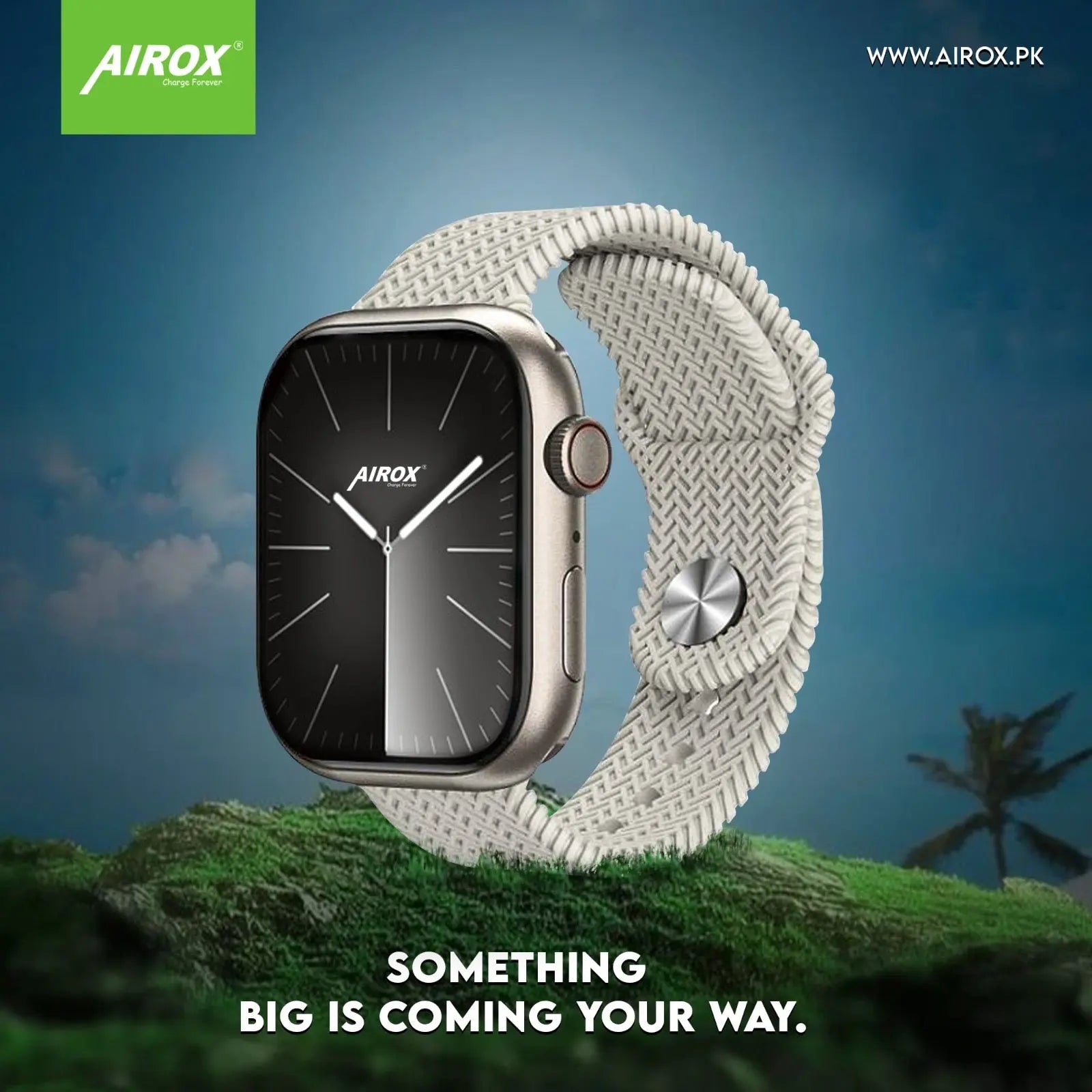 Airox W1 Smart Watch Fitness Partner and Bluetooth Calling | 2.2 Inch with 3 Straps Airox.pk