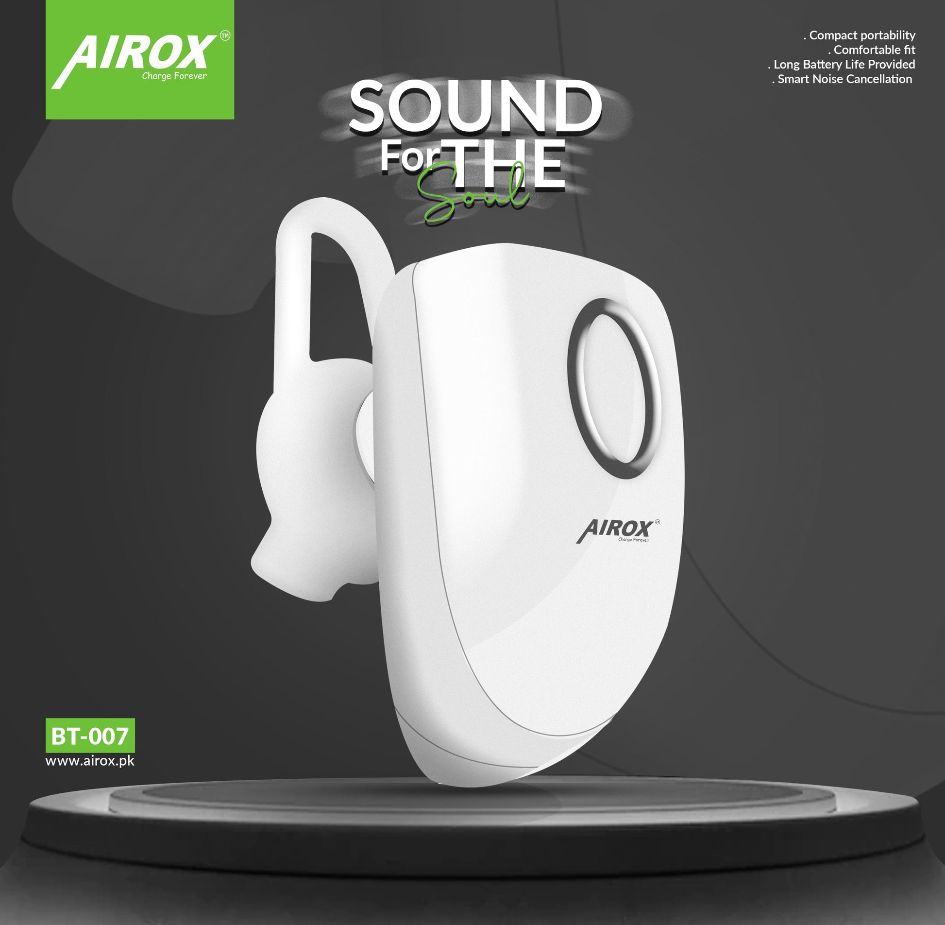 Airox BT007 Wireless Bluetooth airox.pk